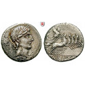 Roman Republican Coins, C. Vibius, Denarius 90 BC, vf