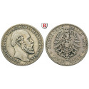 German Empire, Mecklenburg-Schwerin, Friedrich Franz II., 2 Mark 1876, A, nearly vf, J. 84