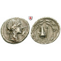 Roman Republican Coins, Q. Caecilius Metellus, Denarius 81 BC, good VF