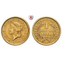 USA, Dollar 1851, 1.5 g fine, good vf