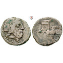 Roman Republican Coins, L. Rubrius Dossenus, Denarius 87 BC, nearly vf