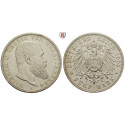 German Empire, Württemberg, Wilhelm II., 5 Mark 1903, F, vf, J. 176