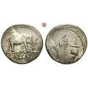 Roman Republican Coins, Caius Iulius Caesar, Denarius 49-48 BC, xf