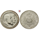 German Empire, Württemberg, Wilhelm II., 3 Mark 1911, F, xf-unc, J. 177a