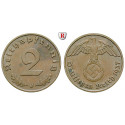 Third Reich, Standard currency, 2 Reichspfennig 1937, J, nearly xf, J. 362