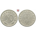 Third Reich, Standard currency, 50 Reichspfennig 1942, F, xf, J. 372