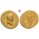 Roman Imperial Coins, Domitian, Caesar, Aureus 74, nearly vf