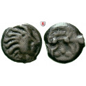 Gallia, Senones, Potin Mitte 1. cent.BC, vf