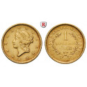 USA, Dollar 1852, 1.5 g fine, vf-xf