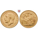 Australia, George V., Sovereign 1911-1931, 7.32 g fine, vf-xf