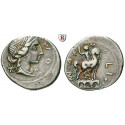 Roman Republican Coins, Man. Aemilius Lepidus, Denarius 114-113 BC, good vf / vf