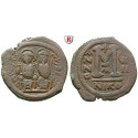 Byzantium, Justin II, Follis 570-571, year 3, vf