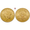 USA, 20 Dollars 1906, 30.09 g fine, vf-xf / xf