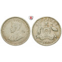 Australia, George V., 6 Pence 1926, vf