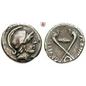 Roman Republican Coins, Albinus Bruti, Denarius 48 BC, nearly vf