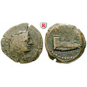 Roman Republican Coins, L. Antestius Gragulus, Quadrans 136 BC, nearly vf