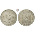 Belgium, Belgian Kingdom, Leopold II., 2 Francs 1880, nearly vf