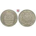 German Empire, Standard currency, 25 Pfennig 1912, J, good xf, J. 18