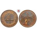 Weimar Republic, Standard currency, 4 Reichspfennig 1932, F, nearly FDC, J. 315