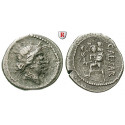 Roman Republican Coins, Caius Iulius Caesar, Denarius 47-46 BC, vf