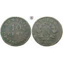 Belgium, Antwerp, 10 Centimes 1814, nearly vf
