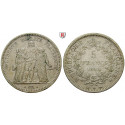 France, Second Republic, 5 Francs 1848, vf