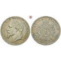 France, Napoleon III, 5 Francs 1867, vf