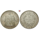 France, Third Republic, 5 Francs 1873, xf