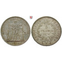 France, Third Republic, 5 Francs 1876, xf