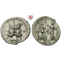 Roman Republican Coins, M. Furius, Denarius 119 BC, xf