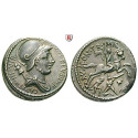 Roman Republican Coins, P. Fonteius P.F. Capito, Denarius 55 BC, xf