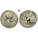 Roman Republican Coins, P. Licinius Crassus, Denarius 55 BC, vf