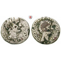 Roman Republican Coins, Octavianus and Marcus Antonius, Denarius 41 BC, nearly vf
