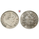 India, British India, William IV., 1/4 Rupee 1835, good vf