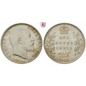 India, British India, Edward VII., Rupee 1907, good xf