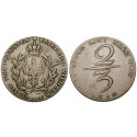 Brandenburg-Prussia, Kingdom of Prussia, Friedrich Wilhelm III., 2/3 Taler 1810, vf