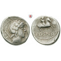 Roman Republican Coins, P. Crepusius, Denarius 82 BC, vf