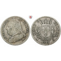 France, Louis XVIII, 5 Francs 1815, vf