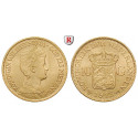 Netherlands, Kingdom Of The Netherlands, Wilhelmina I., 10 Gulden 1913, 6.06 g fine, nearly FDC