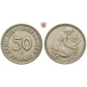 Federal Republic, Standard currency, 50 Pfennig 1950, G, good xf, J. 379