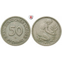 Federal Republic, Standard currency, 50 Pfennig 1950, G, vf, J. 379