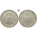 German Empire, Lübeck, 3 Mark 1908, A, nearly xf, J. 82