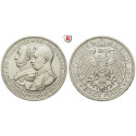 German Empire, Mecklenburg-Schwerin, Friedrich Franz IV., 3 Mark 1915, A, good xf, J. 88