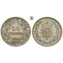 German Empire, Standard currency, 50 Pfennig 1877, J, xf / xf-unc, J. 8