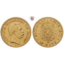 German Empire, Hessen, Ludwig III., 10 Mark 1876, H, vf, J. 216