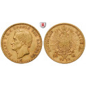 German Empire, Sachsen, Johann, 20 Mark 1872, E, vf-xf, J. 258