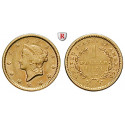 USA, Dollar 1851, 1.5 g fine, vf-xf
