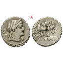 Roman Republican Coins, C.Naevius Balbus, Denarius, serratus 79 BC, good vf