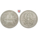 German Empire, Standard currency, 1 Mark 1873, B, 5.0 g fine, vf, J. 9