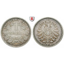 German Empire, Standard currency, 1 Mark 1886, D, 5.0 g fine, vf-xf, J. 9